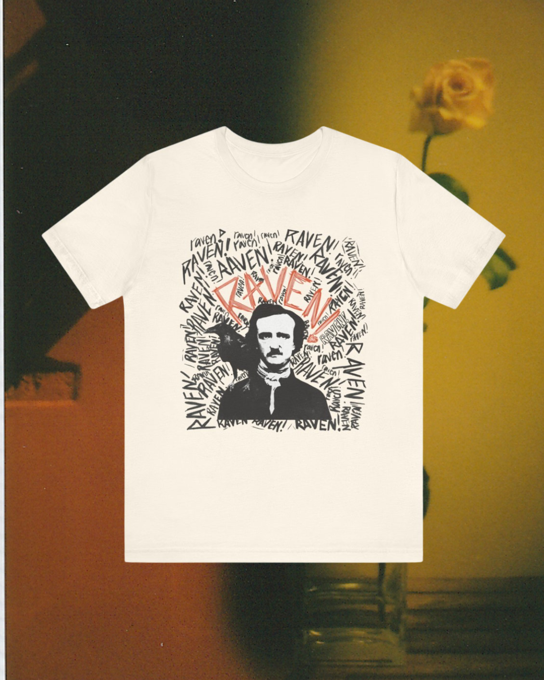 Edgar Allan Poe Raven Parody Band Tee
