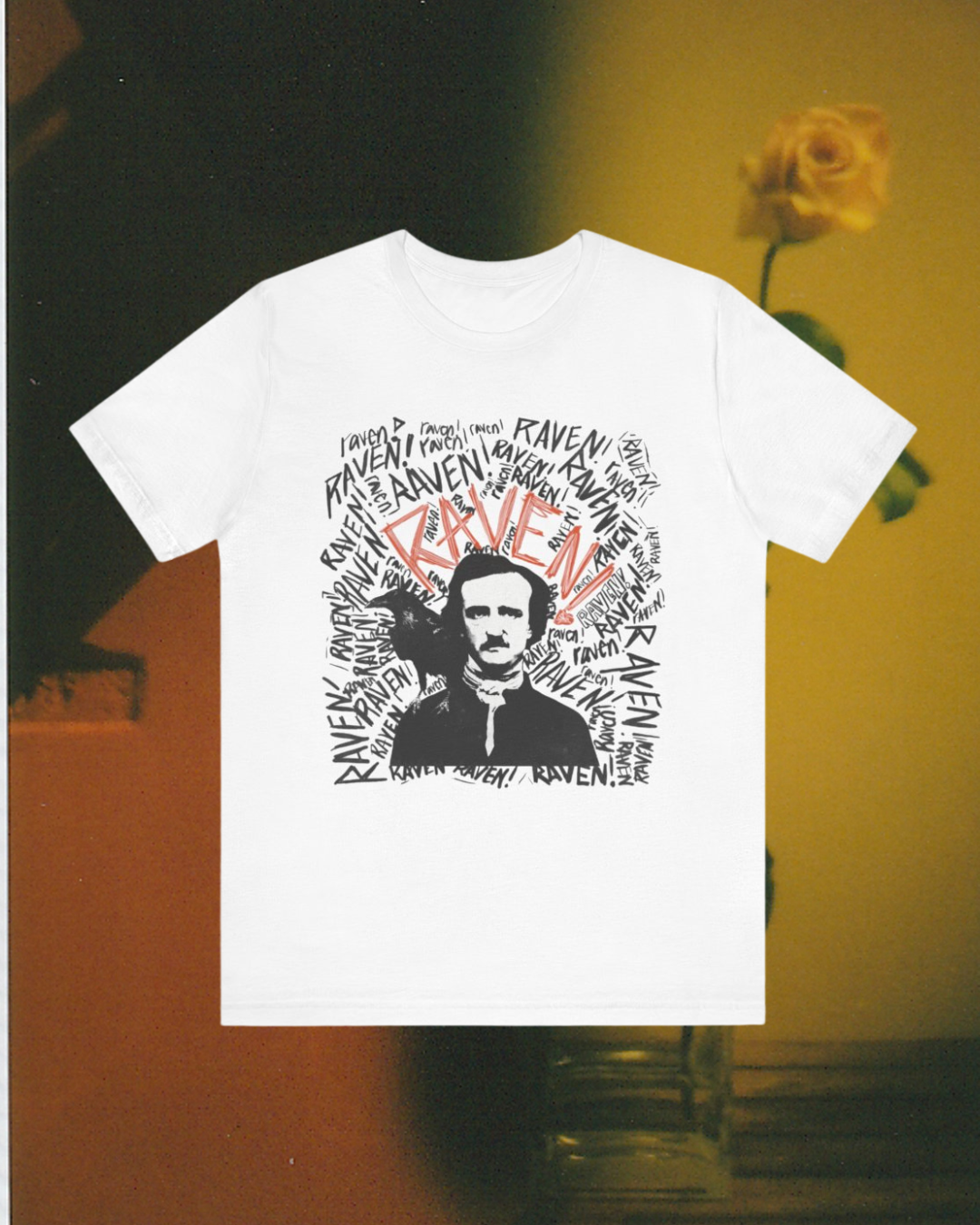 Edgar Allan Poe Raven Parody Band Tee