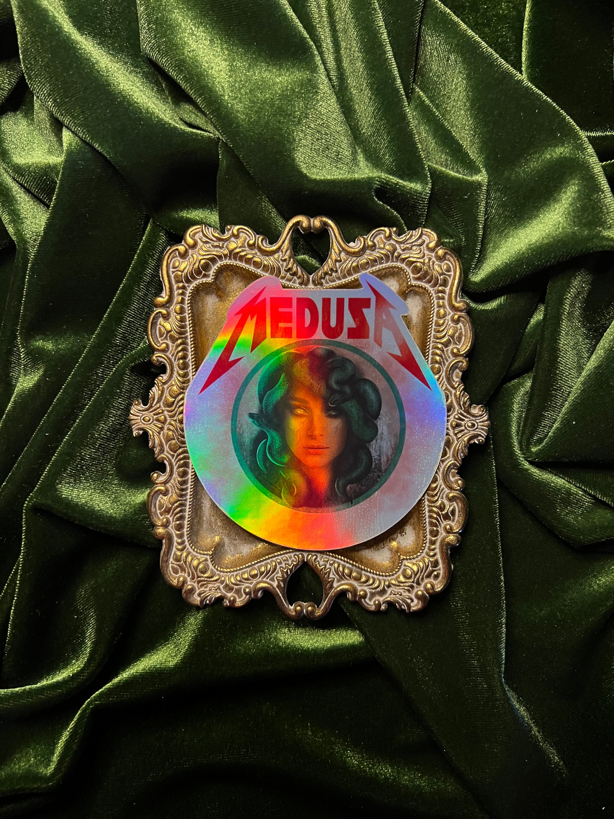 Medusa Parody Band Tee Sticker