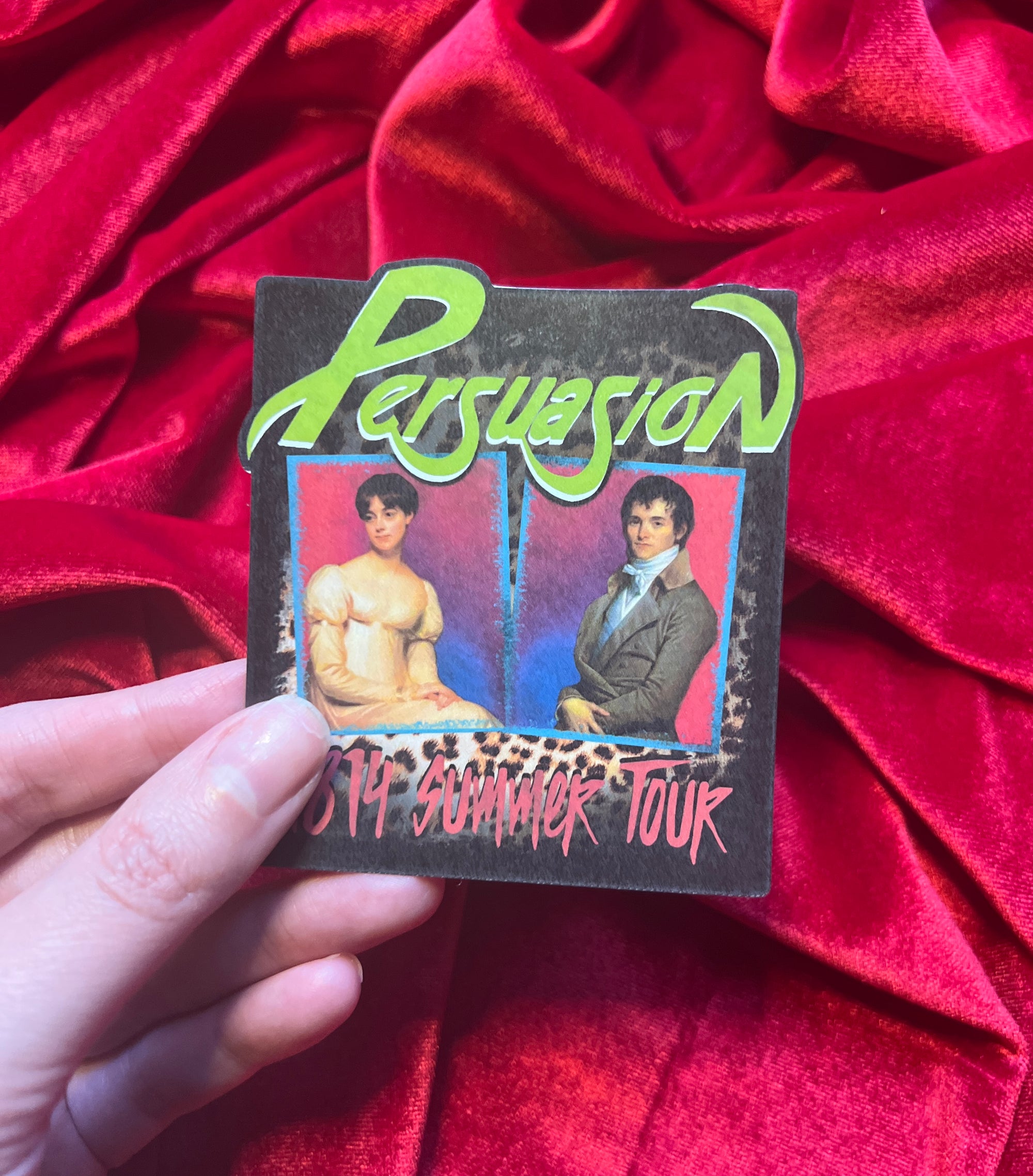 Persuasion Parody Band Tee Sticker | Jane Austen