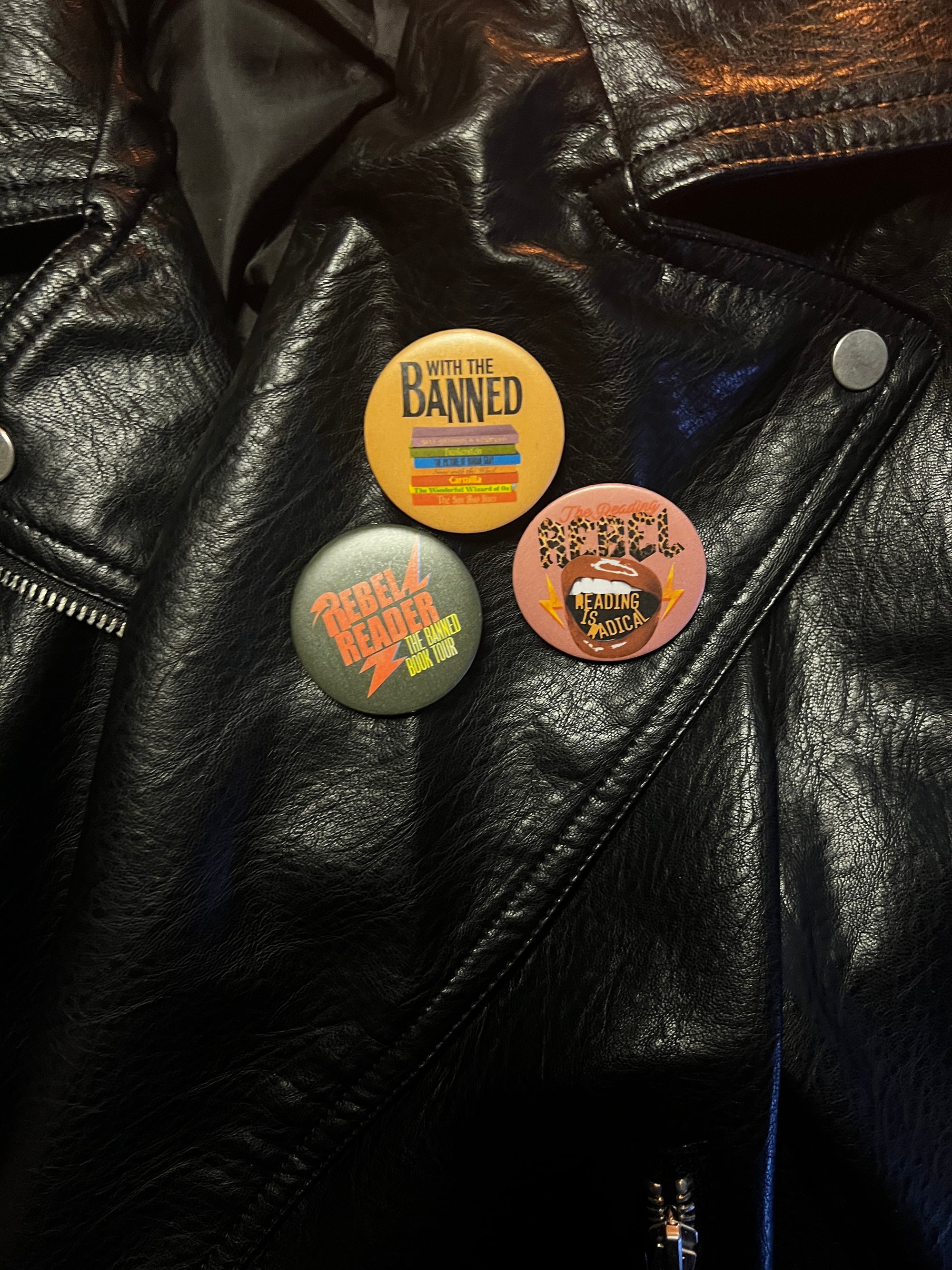 Banned Books Parody Band Tee Badge Pins