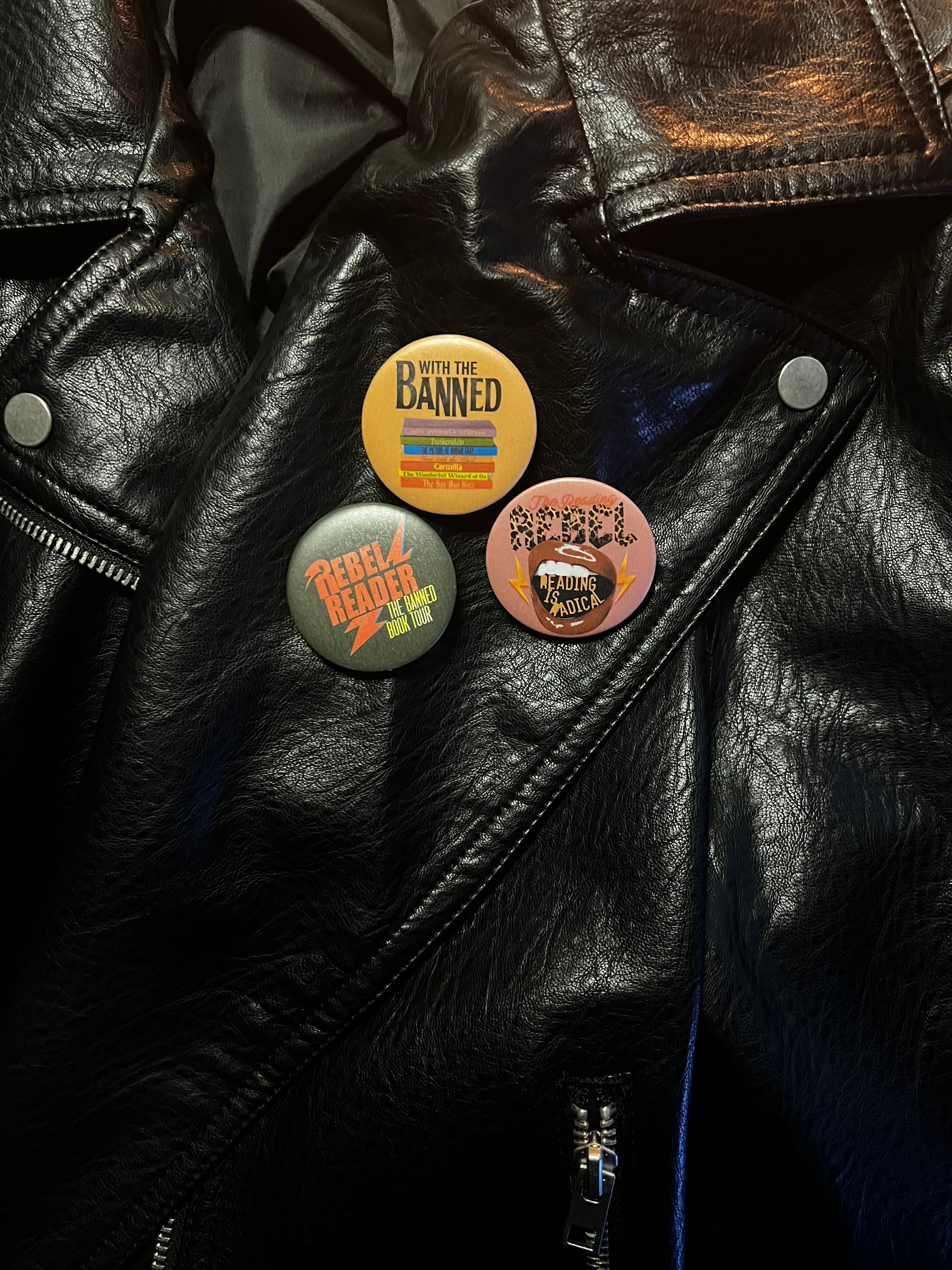 Banned Books Parody Band Tee Badge Pins
