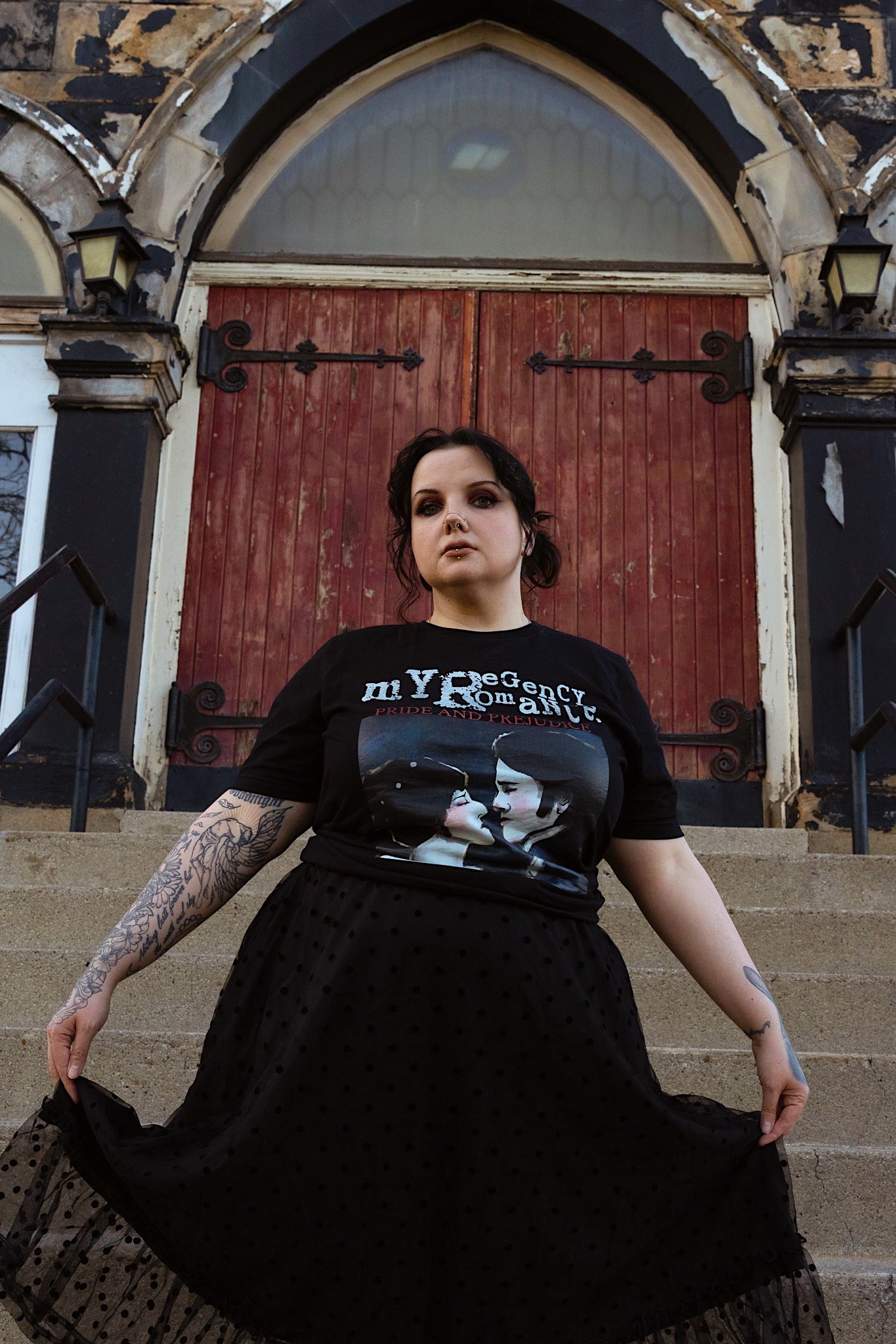 Pride and Prejudice Jane Austen Parody Band Tee