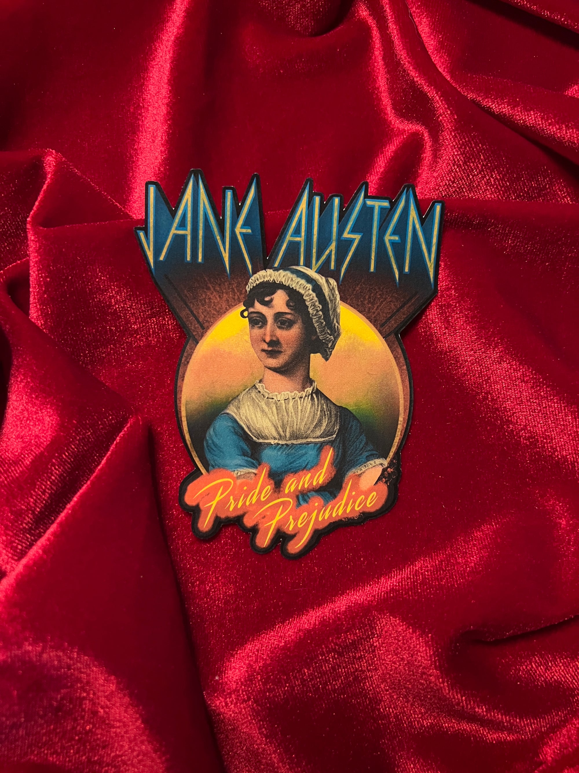 Jane Austen Pride and Prejudice Parody Band Sticker