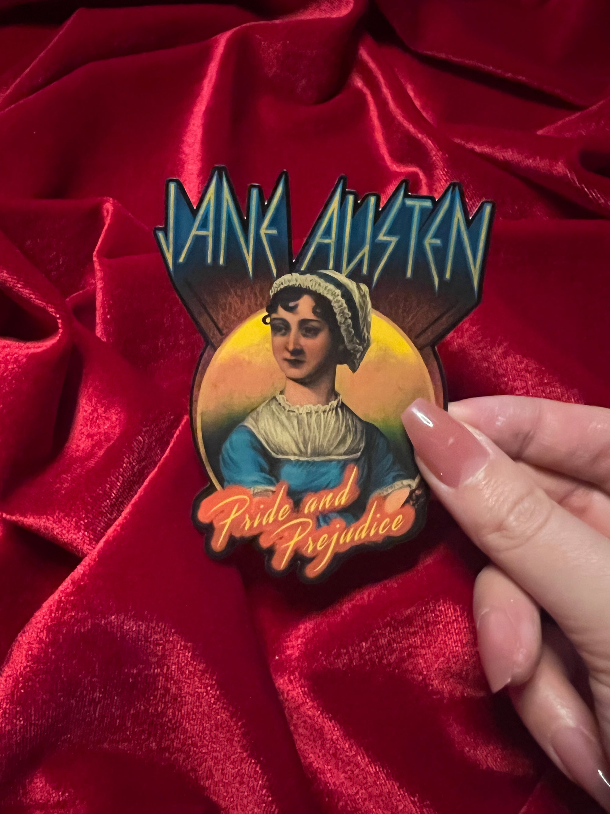 Jane Austen Pride and Prejudice Parody Band Sticker
