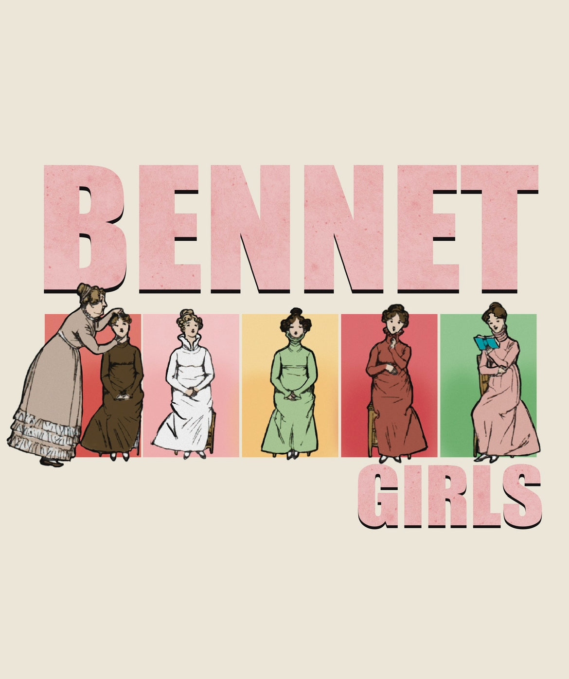 Bennet Girls| Pride and Prejudice Parody Band Tee