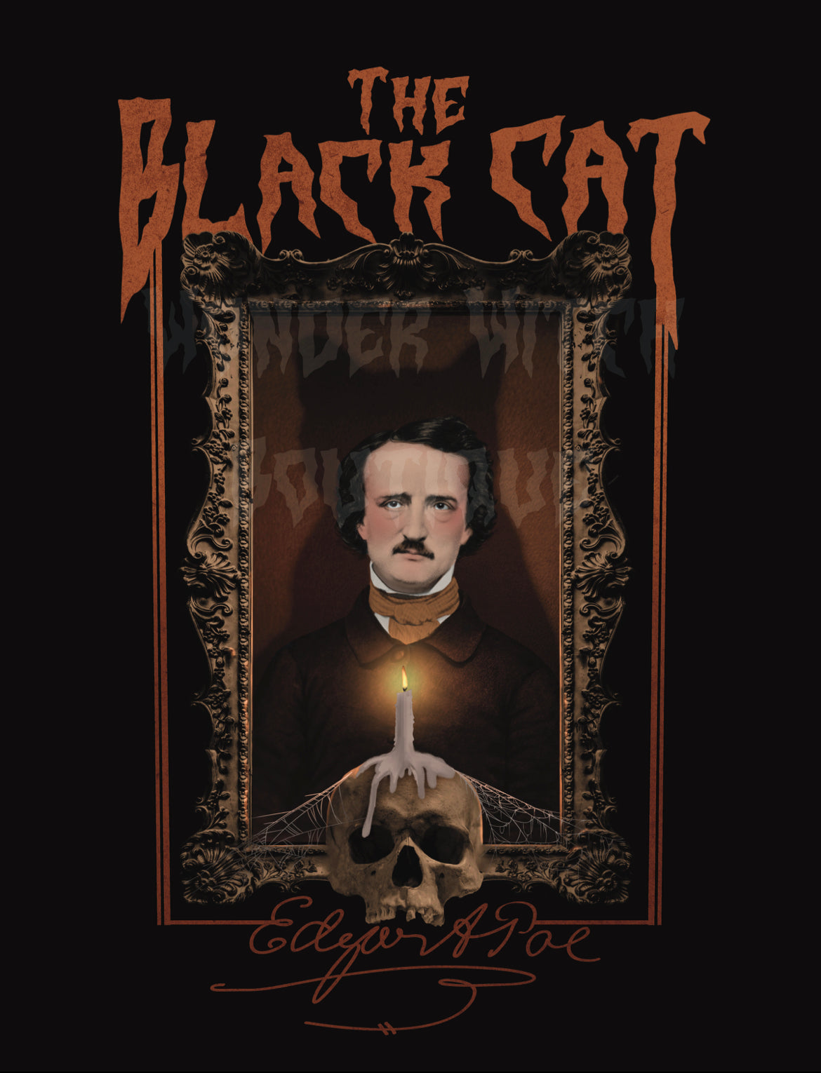 Poe Black Cat Monster Mash Tee