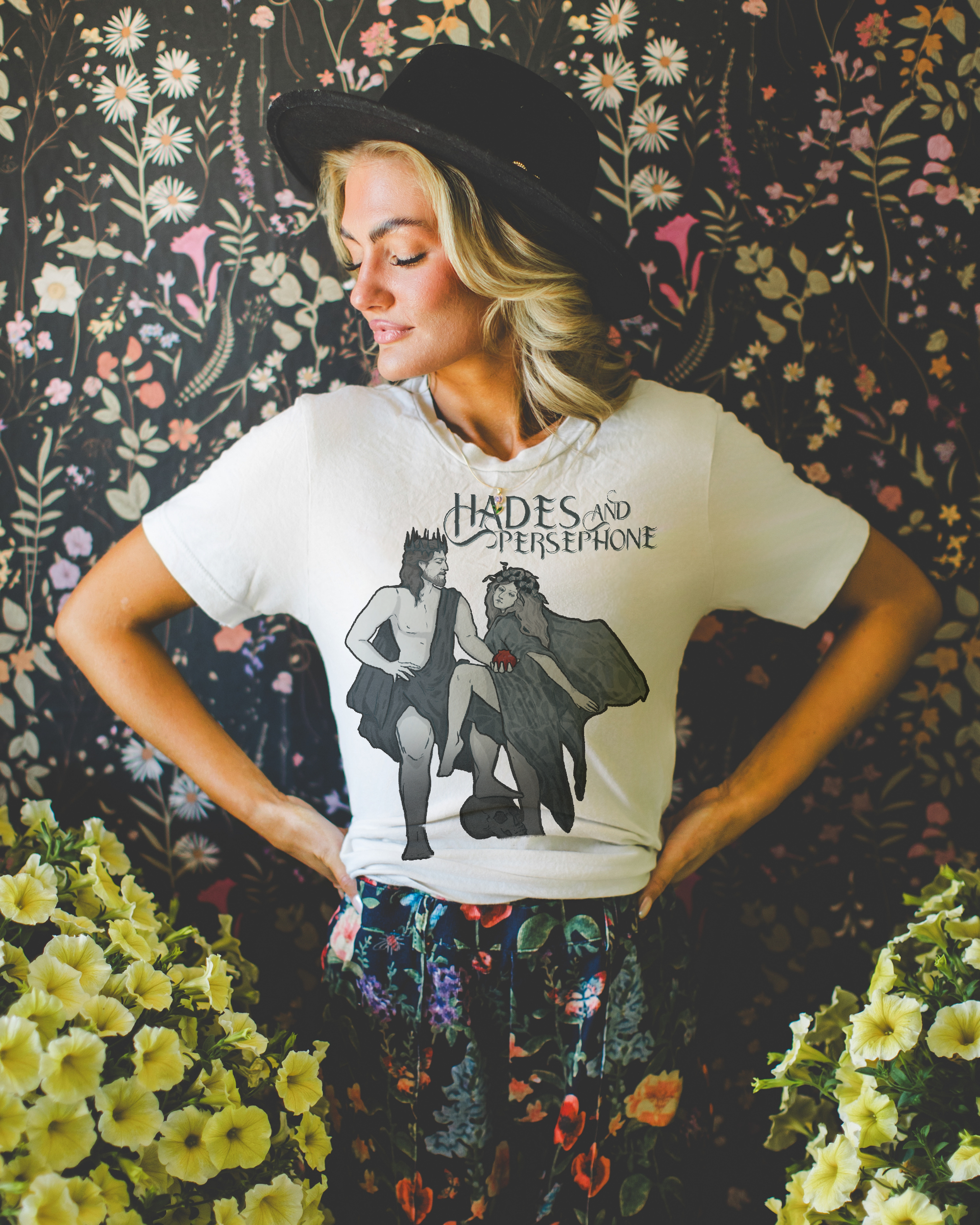 Hades and Persephone Parody Art Nouveau Tee