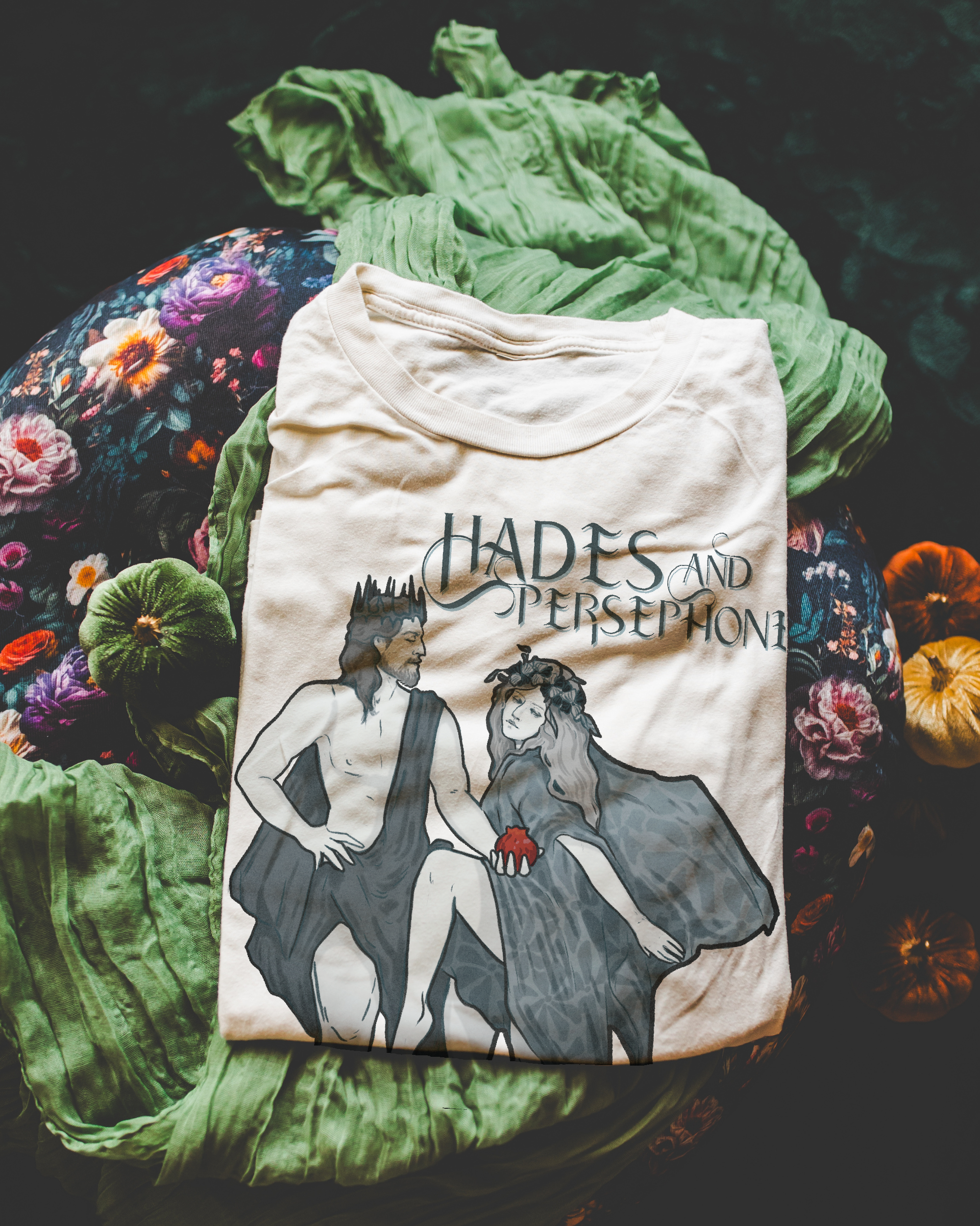 Hades and Persephone Parody Art Nouveau Tee