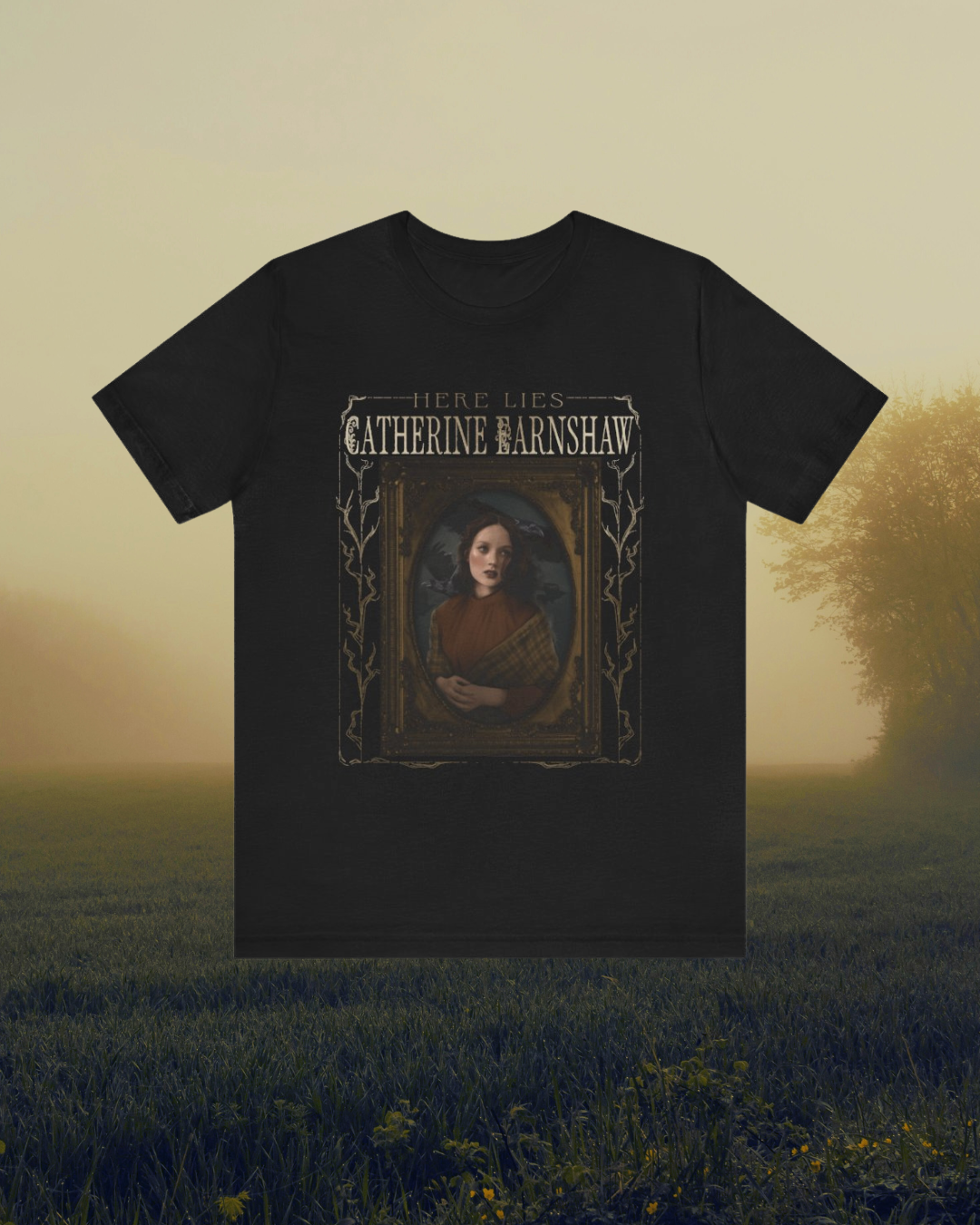 Here Lies Catherine Earnshaw Graphic Tee | Wuthering Heights | Emily Brontë