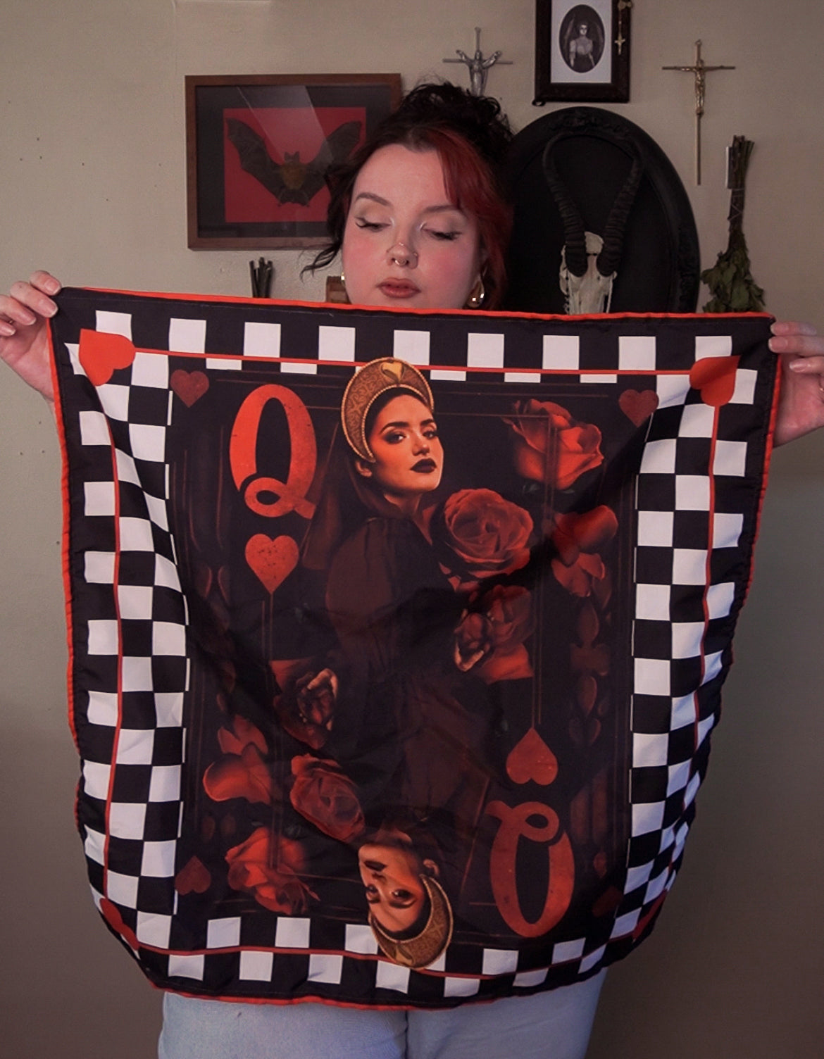 Queen of Hearts Bandana Scarf