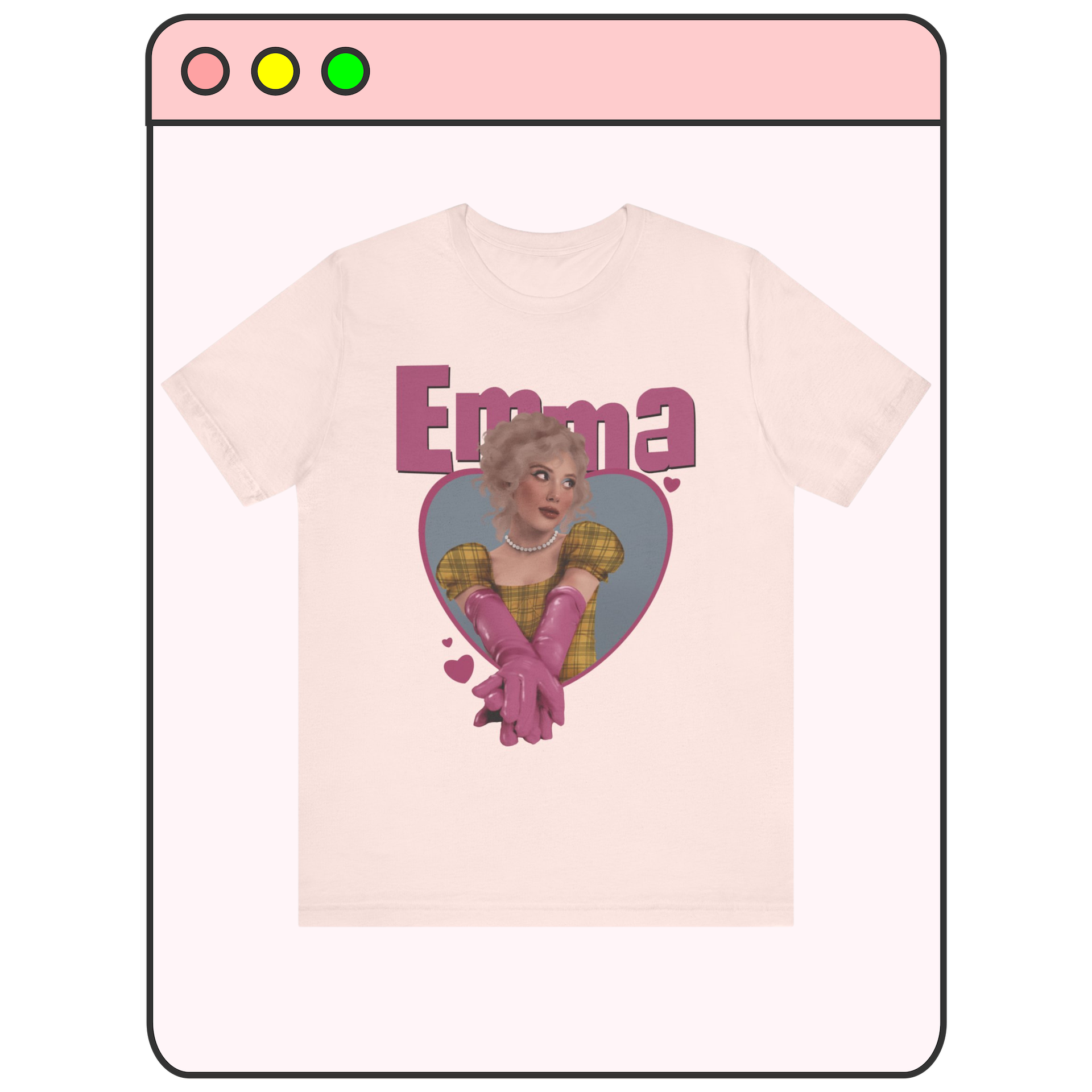 Jane Austen Emma Y2K Parody Tee