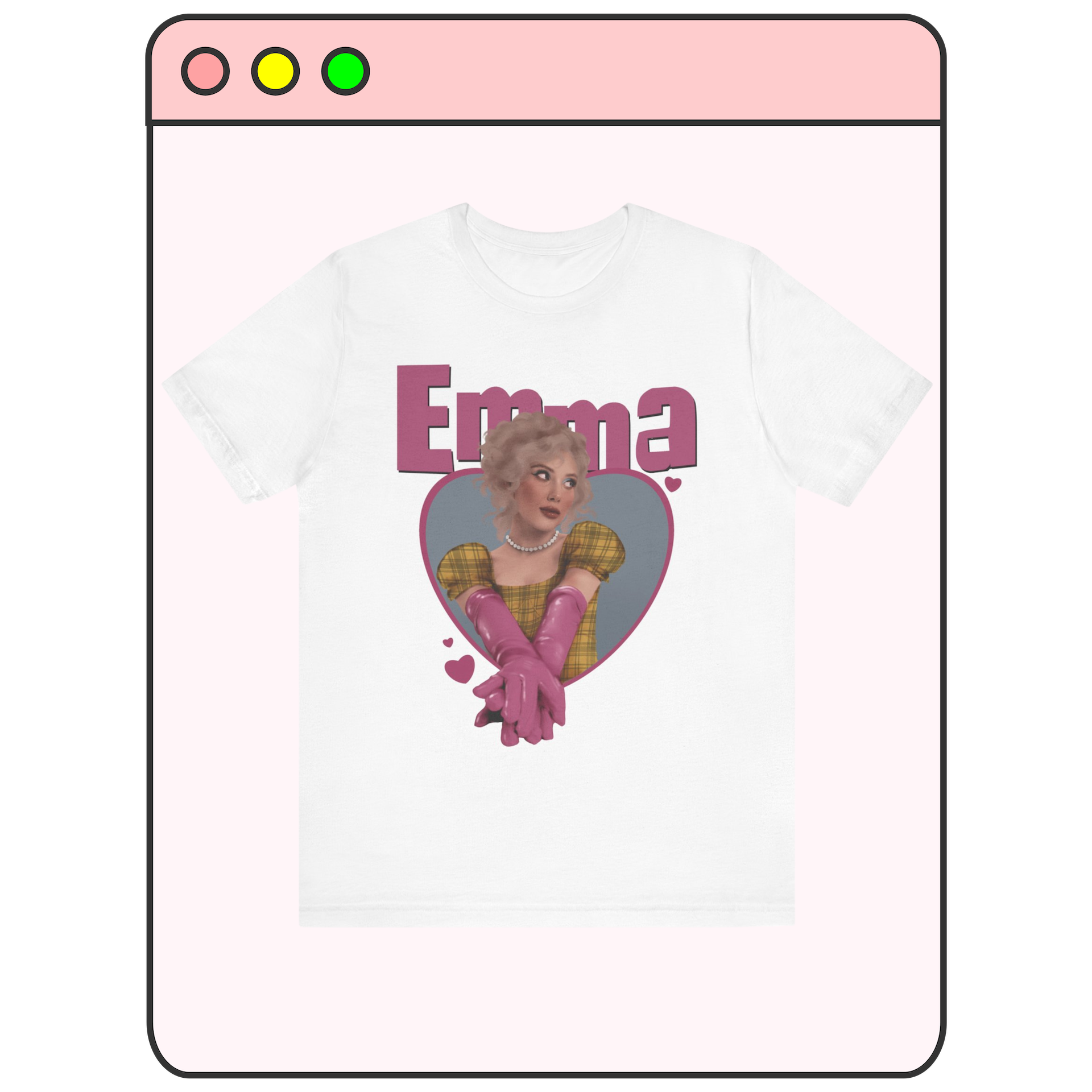 Jane Austen Emma Y2K Parody Tee