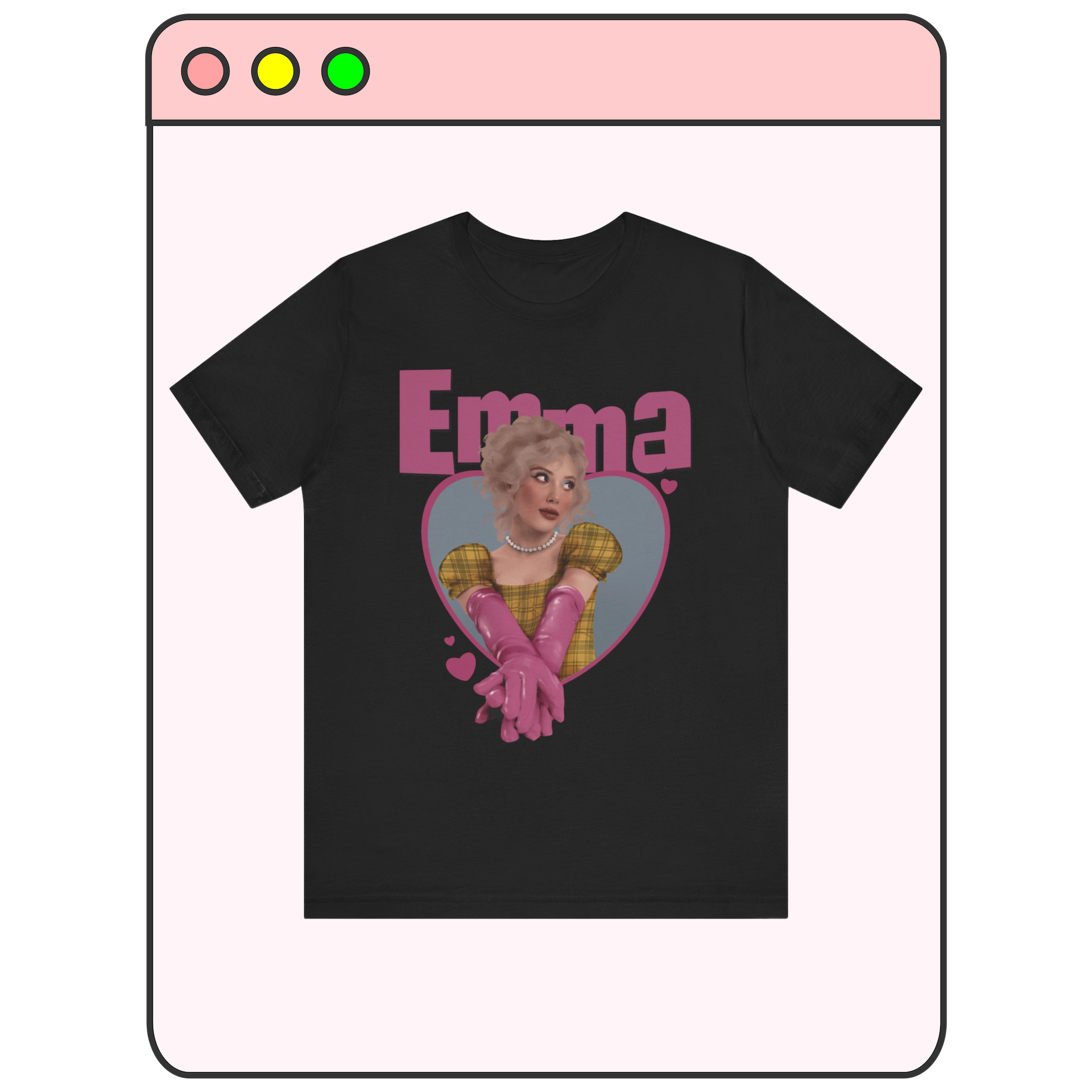 Jane Austen Emma Y2K Parody Tee