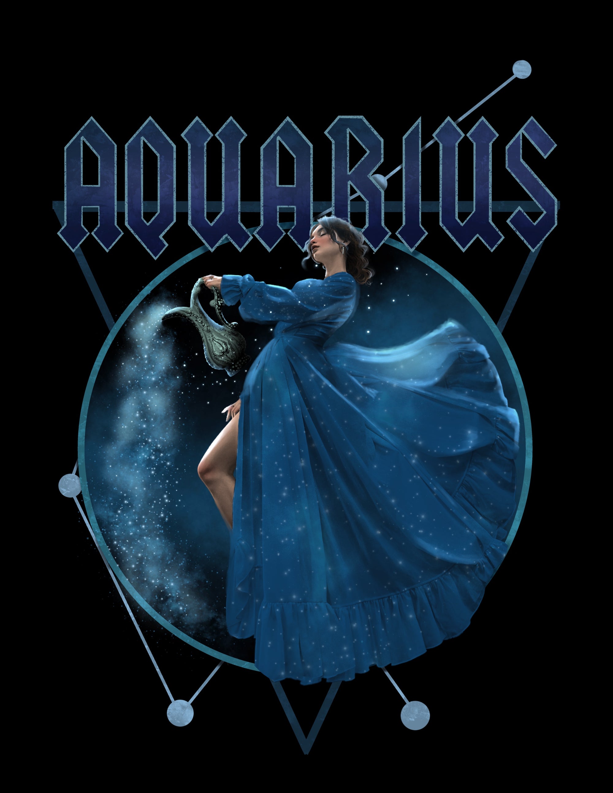 Aquarius Zodiac Band Tee